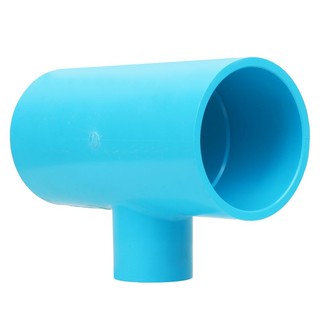 Joints REDUCING FAUCET TEE PVC SOCKET SCG 4"X2" LIGHT BLUE Pipe fitting Water supply system ข้อต่อ ข้อต่อสามทางลด-หนา SC