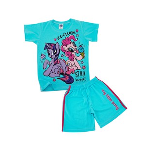 ชุดเซ็ตเด็ก (2-4ขวบ) โพนี่ My Little Pony *ลิขสิทธิ์แท้* ผ้าคอตตอน​ Cotton Spandex ชุดเด็ก ชุดเสื้อ-กางเกง เด็กหญิง