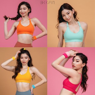 BKKFit V Neck High Impact Hook Bra บราออกกำลังกาย คอวี สปอร์ตบรา สปอร์ต บรา วา โก้  สปอร์ต บรา หลัง เส