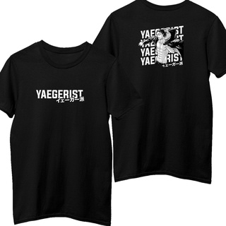 คอลูกเรือเสื้อยืดคอกลม เสื้อยืด ผ้าฝ้าย พิมพ์ลายกราฟิกอนิเมะ Attack on Titan: Yaegerist Eren Yaeger สําหรับผู้ช