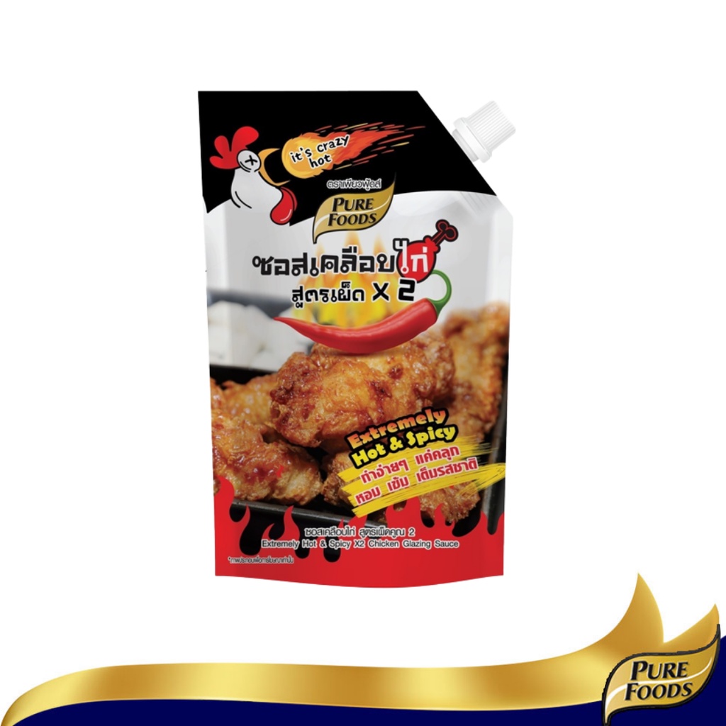 เพียวฟู้ดส์ ซอสเคลือบไก่ เผ็ดx2 ขนาด 1000 g ซอสเผ็ดเกาหลี Double X 2 spicy Korean Glazing sauce