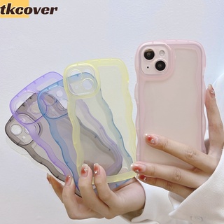 เคสโทรศัพท์มือถือ ซิลิโคนใส กันกระแทก กันรอยกล้อง ลายคลื่น สีใส สําหรับ Vivo X80 X70 X50 Pro X60 X70 Pro+