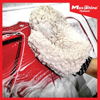 ถุงมือล้างรถ ถุงมือล้างรถไมโครไฟเบอร์ - Maxshine Ultra-Plush Microfiber Car Wash Mitt With Thumb