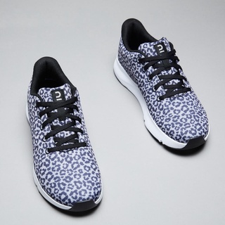 รองเท้าฟิตเนสผู้หญิง ลายเสือดาว DOMYOS Womens Fitness Shoes 120 - Leopard Print, Let Your Personality Shine Through