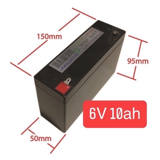 แบตเตอรี่ลิเที่ยม ไออ้อน ฟอสเฟส LiFepo4 6v 10ah สำหรับเครื่องสำรองไฟ UPS ไฟฉุกเฉิน จักรยานไฟฟ้า เครื่องมือเกษตร