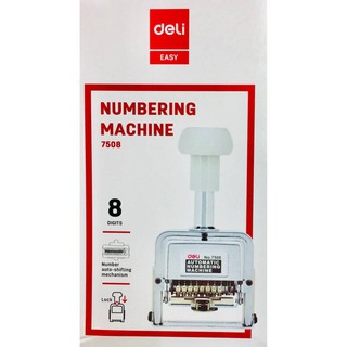 เครื่องตีเบอร์ 8 หลัก Deli Numbering Machine #7508