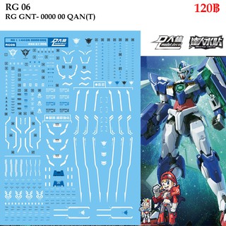 ดีคอลน้ำ [D.L. Darlin] RG06 GNT- 0000 OO QAN (T) RG 1/144 Water Decal RG 06