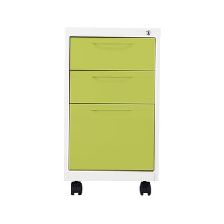 File cabinet CABINET DRAWER STEEL 3DRAWER BS-503 WHITE/GREEN Office furniture Home &amp; Furniture ตู้เอกสาร ตู้ลิ้นชักเหล็ก