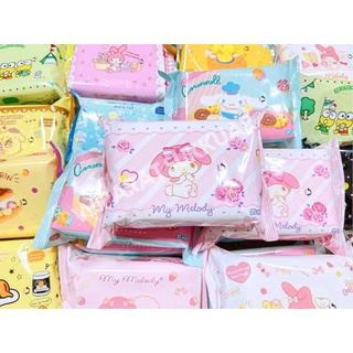 ทิชชู่ Food grade สูตร Organic  ทิชชูเปียก ทิปชูเด็ก ลายลิขสิทธิ์ SANRIO ( 1 ห่อ / 25 แผ่น)