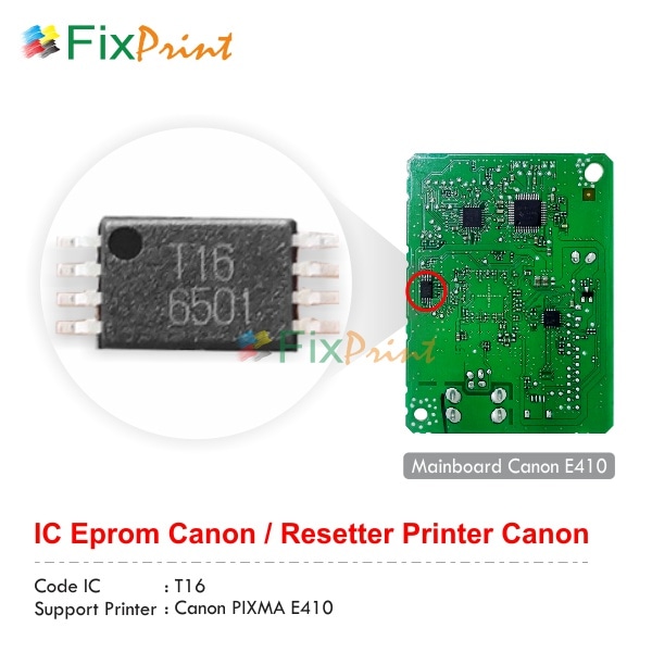 IC Eprom Canon E410 รุ่นใหม่ T16- IC Eeprom Reset Counter Canon E410 FSB2220