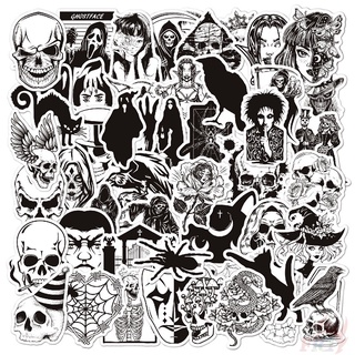 ❉ Punk Gothic Art Series 02 Classical Black &amp; White สติ๊กเกอร์ ❉ 50Pcs/Set DIY Fashion Waterproof Decals Doodle สติ๊กเกอร์