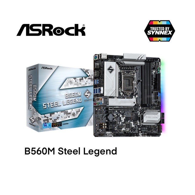 Mainboard(เมนบอร์ด) 1200 Asrock B560M Steel Legend ของใหม่ประกัน 3 ปี