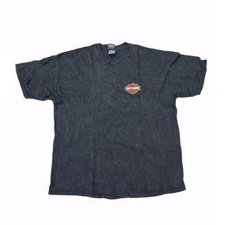 เสื้อยืด Vintage 2001s Harley Davidson logo Harley DavidsonT-Shirt 2XL สีดำ มือสอง