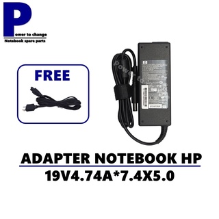 ADAPTER NOTEBOOK HP 19V4.74A*7.4X5.0  / สายชาร์จโน๊ตบุ๊คเอชพี + แถมสายไฟ