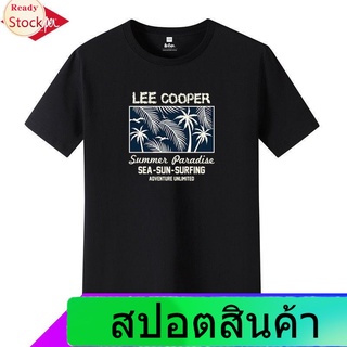 Illicit เสื้อยืดกีฬา Lee Cooper เสื้อยืดแขนสั้นผ้าฝ้ายผู้ชายฤดูร้อนใหม่ INS เทรนด์เยาวชนหลวมขนาดใหญ่พิมพ์เห็นอกเห็นใจเสื