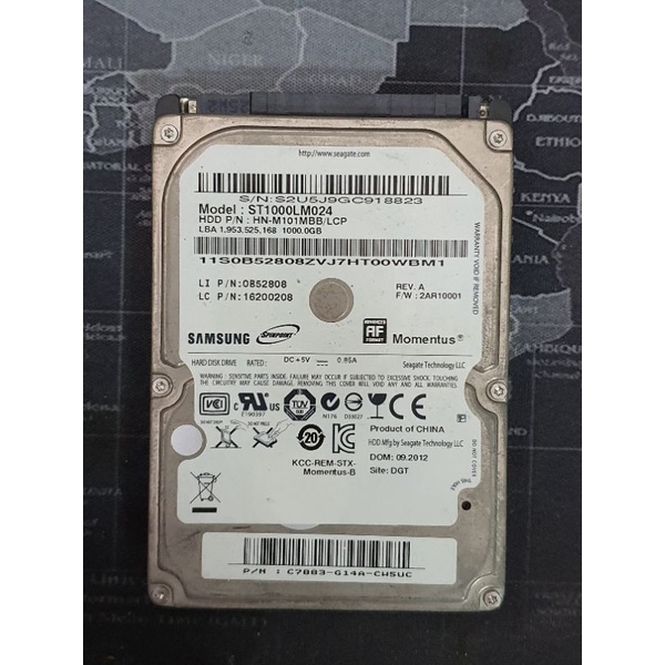 Seagate HN-M101MBB/LCP - 1TB 5.4K RPM SATA 9.5mm 2.5" Hard Drive