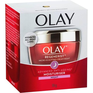 ﻿OLAY Regenerist Micro-Sculpting Night Cream โอเลย์ รีเจนเนอรีส ไมโคร-สกัลป์ติ้ง ครีมสำหรับกลางคืน 50g.