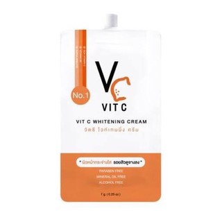 VC Vit C Whitening Cream วิตซีครีม น้องฉัตร แบบซอง (7g.)