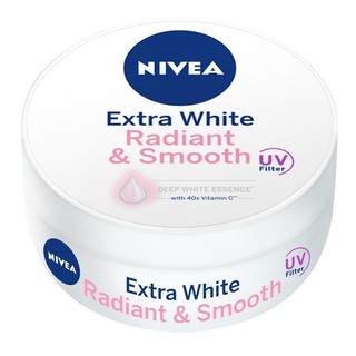 NIVEA Extra White Radiant &amp; Smooth 100ml. นีเวีย เอ็กซตร้า ไวท์ เรเดียน แอนด์ สมูธ ครีมบำรุงผิวหน้าและผิวกาย