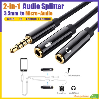 Fast Ship3.5 มม.2 In 1 Audio Splitter สายชาย 2 หญิงแจ็ค Conv…