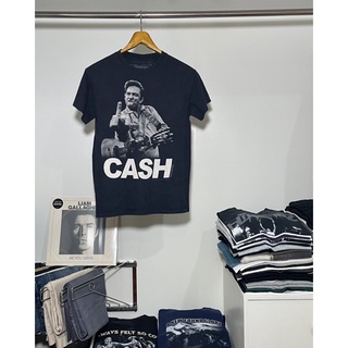 เสื้อยืดผ้าฝ้ายพิมพ์ลายแฟชั่นเสื้อวงมือสอง JOHNNY CASH (2013) Size S มือ2