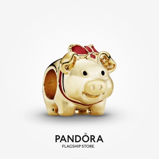 Pandora กระปุกออมสิน ชุบทอง 14K DIY ของขวัญวันเกิด สําหรับสุภาพสตรี p825