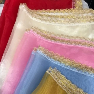 ผ้าห่อสินสอด ผ้าไหมแก้ว ห่อพิธีการต่างๆ ขนาด 75x75 เซนติเมตร