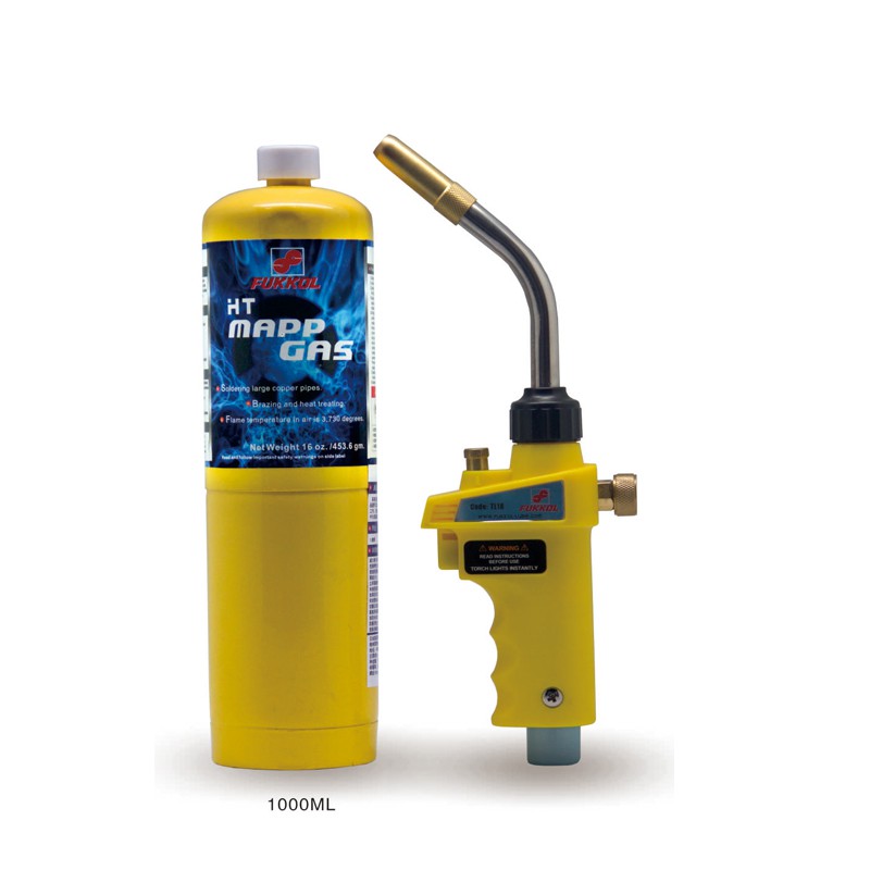 Fukkol HT MAPP Gas & Hand Torch Set แก๊ส เชื่อม ท่อทองแดง ท่อทองเหลือง เครื่องปรับอากาศ ความร้อนสูง 