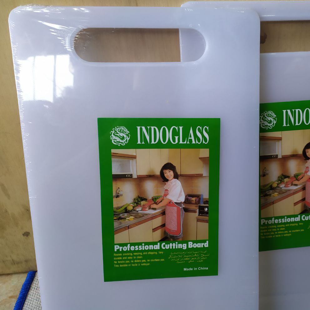 Putih Indoglass Thin เขียงพลาสติกเขียง 40 x 25 ซม. - สีขาว