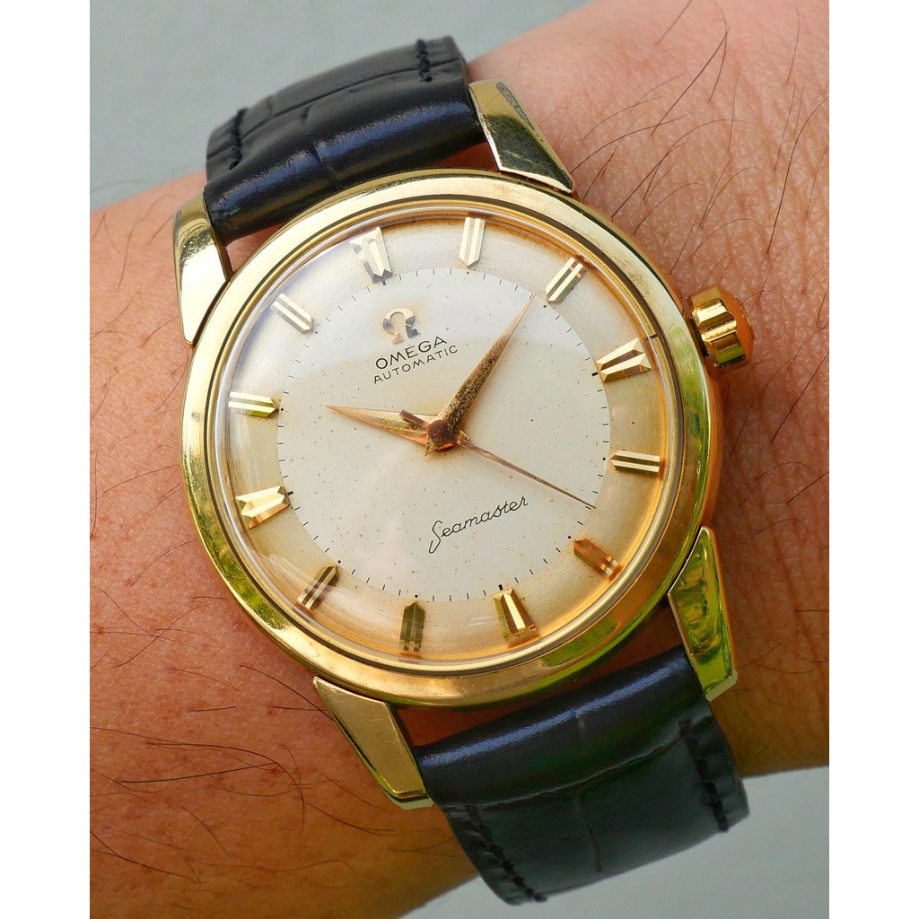 Vintage Omega Seamaster Cal.501 two-tone dial ซีมาสเตอร์ หน้าทูโทน วินเทจจากยุค 1950s Swiss Made