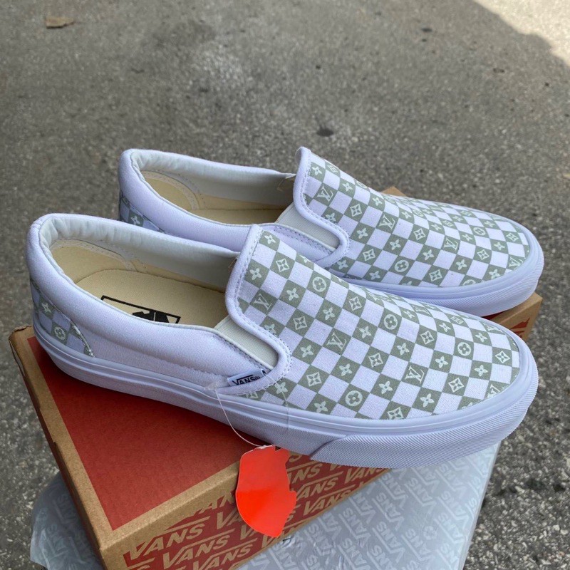 Custom Made Lv Vans Slip Ons