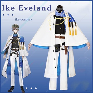 Sam ANYCOLOR Vtuber Luxiem Ike Eveland ชุดคอสเพลย์ เสื้อแจ็กเก็ต กางเกง ชุดยูนิฟอร์ม NIJISANJI ฮาโลวีน