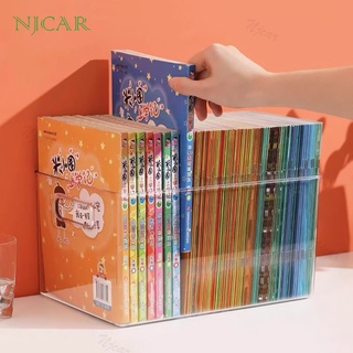 ์NJCAR1 I030 กล่องใส กล่องเก็บหนังสือ กล่องเก็บเครื่องสำอาง จัดเก็บอาหาร กล่องใส่ของแบบพกพา กล่องพลาสติกใส พร้อมที่จับ