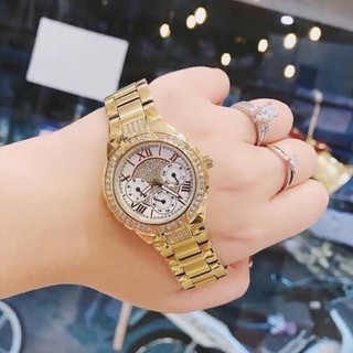 Guess แท้ (เครื่องหิ้ว) ตัวเรือนสายเลส รับประกันตัวเครื่อง 1ปี Code:W4D060663