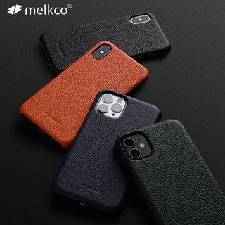 Melkco เคสโทรศัพท์มือถือหนังวัวแท้ ชั้นแรก หรูหรา สําหรับ iPhone 12 Pro Max 12 mini 11