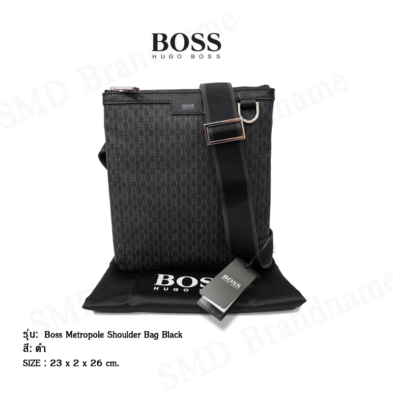 HUGO BOSS กระเป๋าสะพายข้างผู้ชาย รุ่น Boss Metropole Shoulder Bag Black Code: 50402678