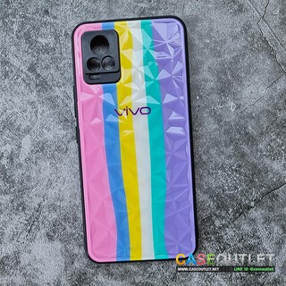 เคส Vivo V20 | V20 pro 3D นูน ลาย สายรุ้ง เคสรุ้ง รุ้งพาสเทล 3มิติ กันกล้อง คลุมเลนส์ เคสใส่ป้องกันรอบเครื่อง