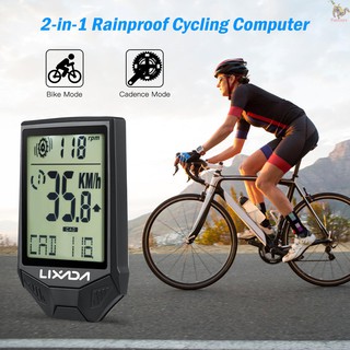 FUTO Cycling Wireless Computer Bike Computer Cadence Multifunctional Rainproof Cycling Computer with Backlight LCD