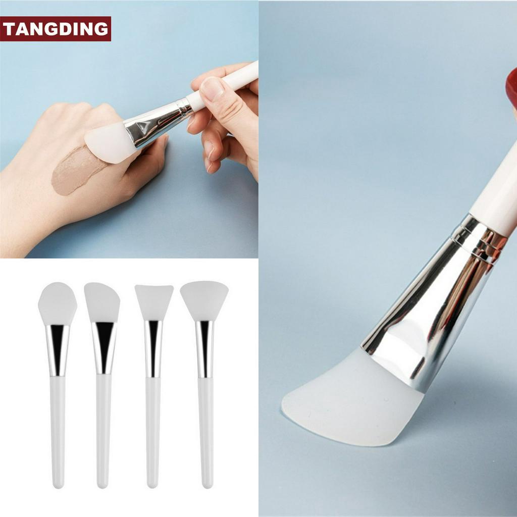 【COD Tangding】Silicone Face Mask Brush Applicator Makeup Foundation White Brushes Beauty Makeup Tools