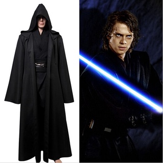 ชุดคอสเพลย์ Star Wars Darth Vader Jedi Robe สีดํา สําหรับผู้ชาย และผู้ใหญ่