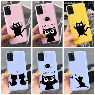 เคสโทรศัพท์มือถือลายการ์ตูนแมวสําหรับ Samsung A12 A42 A52 5 G A02S A12 42 52 2020