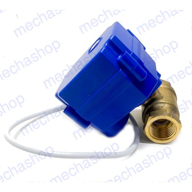 มอเตอร์วาล์วไฟฟ้า  ขนาด 4 หุน 1/2นิ้ว Dc 12V/24V Electrical Ball Valve 2Way DN15 สายไฟ 2 เส้น
