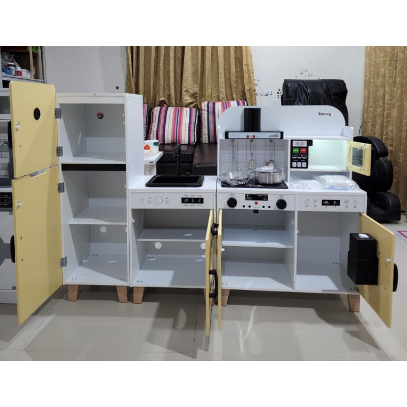 BPNP 2022 ครัวไม้ของเล่นเด็กขนาดกลางมีเสียงและไฟ มีน้ำไหลจริง 🧑‍🍳👩‍🍳