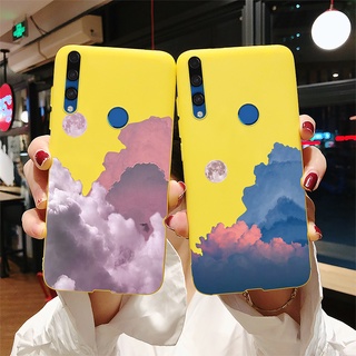 เคสซิลิโคนนิ่ม ลายก้อนเมฆ ดวงจันทร์ สําหรับ Huawei Y9 Prime 2019 P Smart 2021 P30 Pro