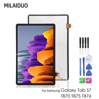 หน้าจอแสดงผล LCD และดิจิไทเซอร์ แบบสัมผัส สําหรับ Samsung Galaxy Tab S7 T870 T875 T875 T876B