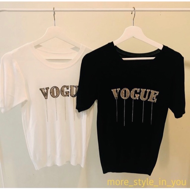 เสื้อยืดปัก Vouge