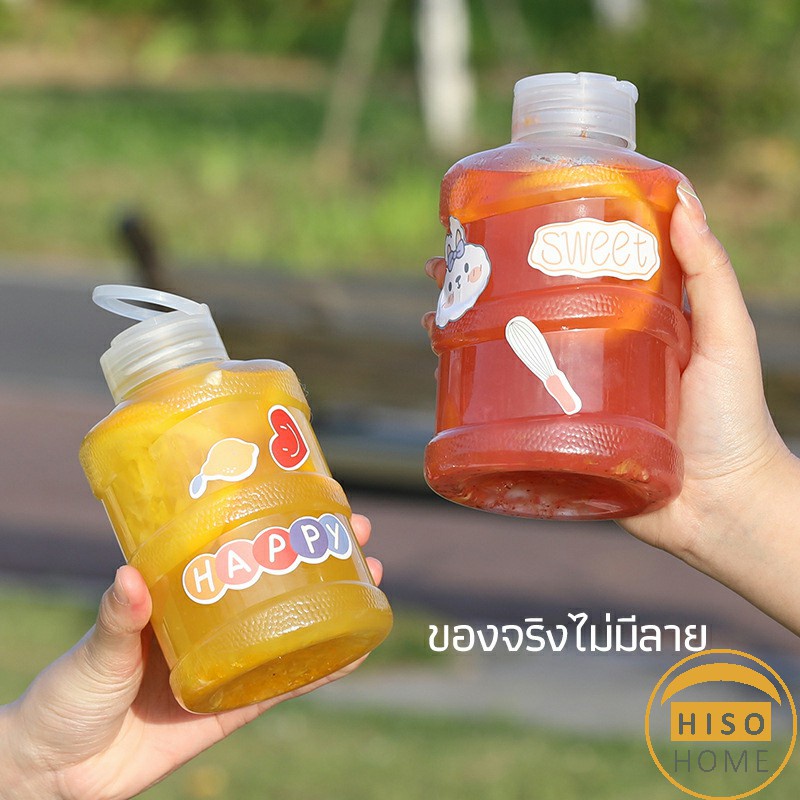 ขวดพลาสติกใส  รูปถัง+ฝาถือ 500ml 700ml   milk tea bucket ราคา ถูกที่สุด ดีลบีเคเค แกลเลอรีภาพที่ 7