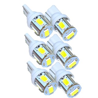 LED ไฟหรี่ SMD T10 5 ดวง ( 3 คู่ สีขาว )  #66