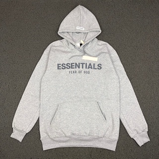 เสื้อแจ็กเก็ต มีฮู้ด พรีเมี่ยม ลายโลโก้ FEAR OF GOD ESSENTIALS GONT สีเทา