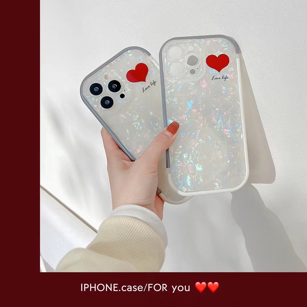 🔥ลดล้างสต๊อก จนกว่าสินค้าจะหมด🔥เคสไอโฟน 13 11 แฟชั่น รูปหัวใจ การป้องกันการตก เคส iphone 12 11 pro max Xr Xs X case